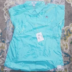 Mint Guy Harvey Womens long sleeve button down shi